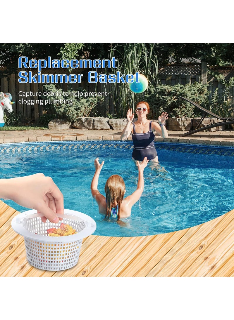 Zopeal Zopeal 63 Weighted Skimmer Basket 6 Pack Swimming Pool Skimmer Basket Replacement with Handles for Removing Leaves Debris Pool Maintenance Compatible with SP1070  - Image 4