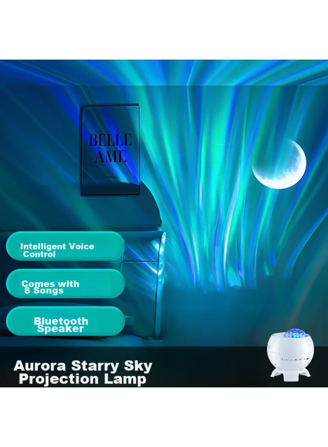 Kufire Kuhuo Aurora Starry Sky Projection Lamp, Mood Light, Bedroom Starlight Lamp, Girl's Birthday Gift, 7-14 Projection Device Festival - Image 1