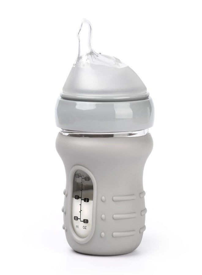 haakaa Glass Baby Bottle Sleeve - Non Slip Silicone Bottle Cover for Wide Neck Glass Baby Bottle 4.2oz -1pk - Image 1