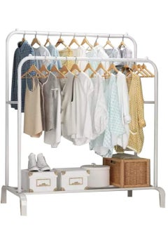 ALMUFARREJ Clothes Organizer And Coated Metal Rack White 115x50x150cm  - Image 1