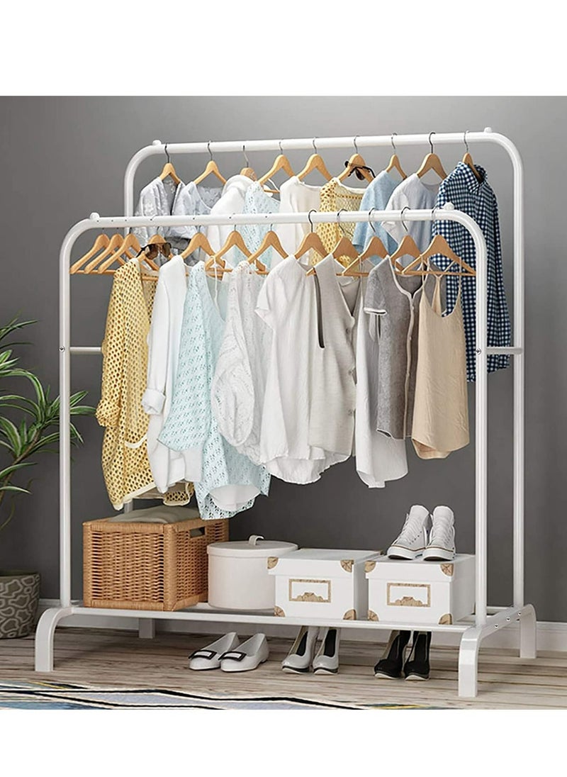 ALMUFARREJ - Clothes Organizer And Coated Metal Rack White 115x50x150cm - Image 1