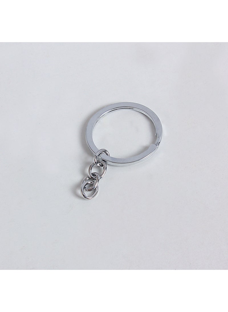 Generic - Gold Silver Lobster Clasp Keychain Unisex Car Bag Charm silver four-link chain loop - Image 1
