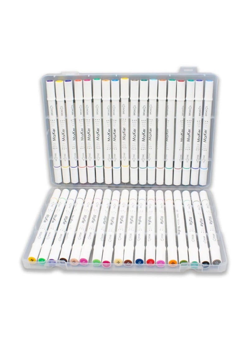 Huitich Acrylic Marker Set – 24 Vibrant Colors with Portable Case - Image 1