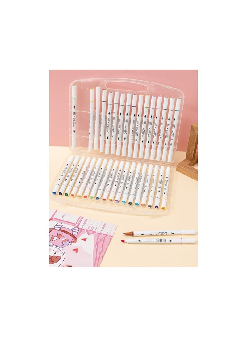 Huitich Acrylic Marker Set – 24 Vibrant Colors with Portable Case - Image 2