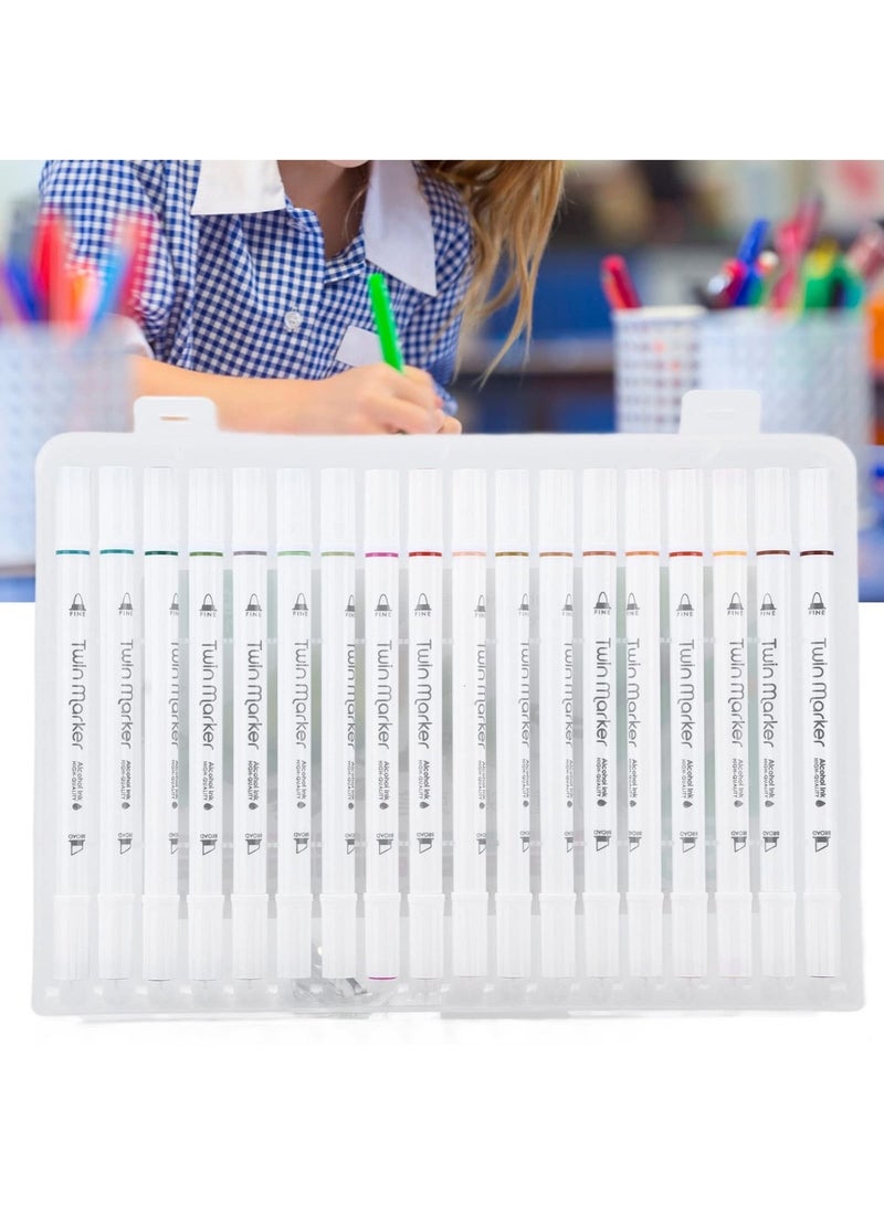 Huitich Acrylic Marker Set – 24 Vibrant Colors with Portable Case - Image 3