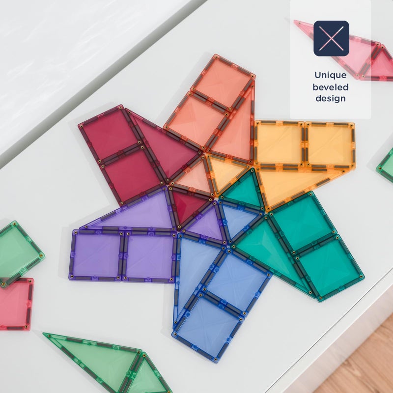 CONNETIX Magnetic Tiles Pastel Mini Pack, 32 Pieces - Image 4