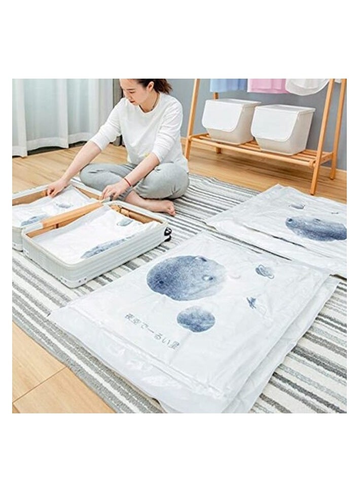 IBAMA IBAMA Vacuum Storage Bags Set for Travel Clothes Pillows Blankets Comforters Bedding Compression Space Saving Zipper Seal (L-90*70cm)  - Image 2