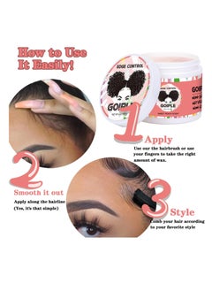 Goiple Edge Control Wax Edge Wax for Women Strong Hold Non-greasy Edge Smoother Edge Control for Black Hair Edge Fixer 4oz with Brush 1pc  - Image 5