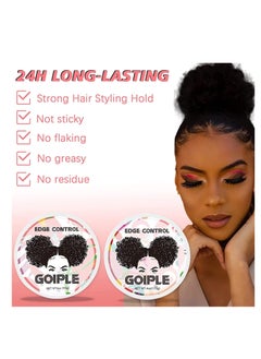 Goiple Edge Control Wax Edge Wax for Women Strong Hold Non-greasy Edge Smoother Edge Control for Black Hair Edge Fixer 4oz with Brush 1pc  - Image 3