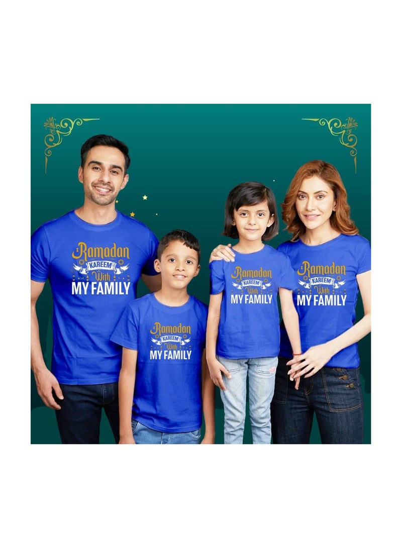 PRINTSHOP4ME Ramadan Family Matching T-Shirts For Men,Women And Kids–Festive Eid Mubarak Short Sleeve Round Neck Cotton T-Shirts–Perfect For Ramadan - Image 3