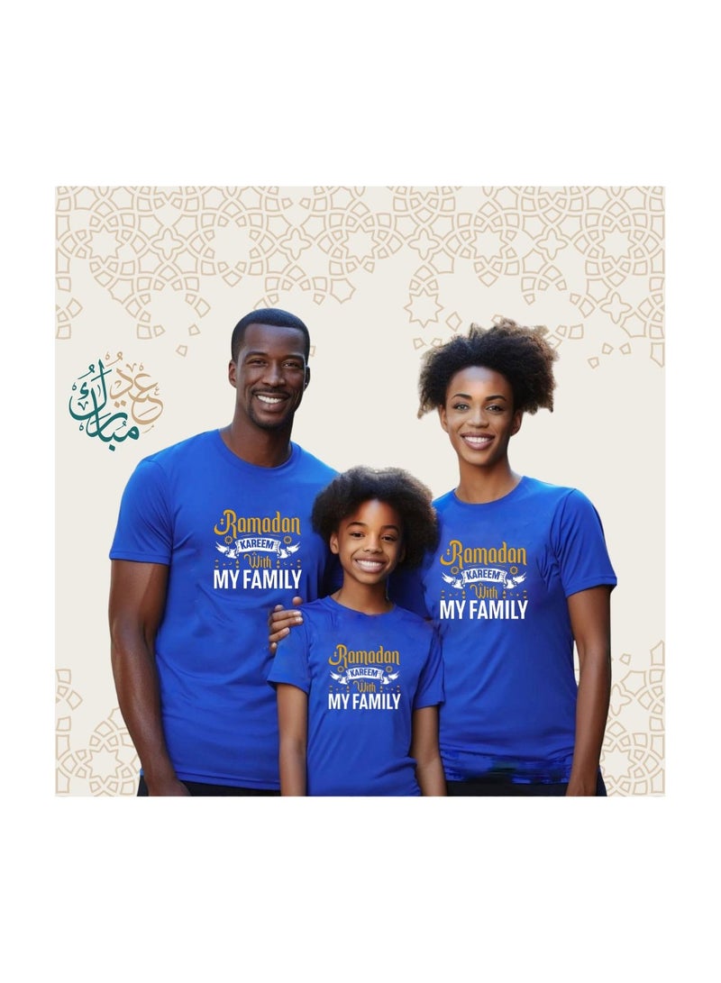 PRINTSHOP4ME Ramadan Family Matching T-Shirts For Men,Women And Kids–Festive Eid Mubarak Short Sleeve Round Neck Cotton T-Shirts–Perfect For Ramadan - Image 4