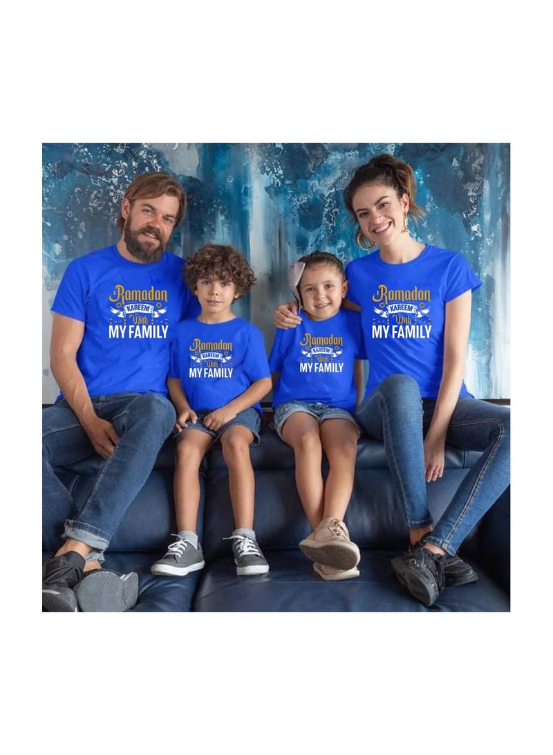 PRINTSHOP4ME Ramadan Family Matching T-Shirts For Men,Women And Kids–Festive Eid Mubarak Short Sleeve Round Neck Cotton T-Shirts–Perfect For Ramadan - Image 5