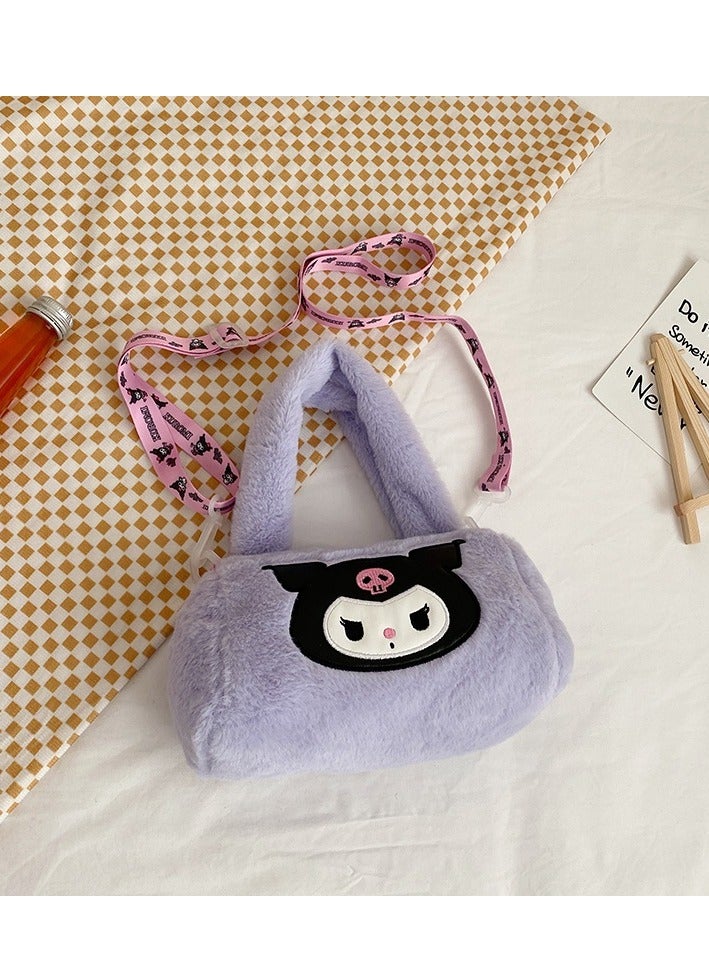 Sanrio Sanrio Cute Cartoon Plush Toy Shoulder Crossbody Bag Rectangular Hand Bag Girls Children Backpack Claw Machine  - Image 1