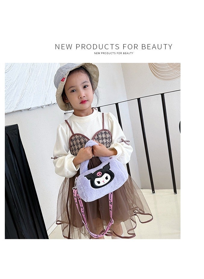 Sanrio Sanrio Cute Cartoon Plush Toy Shoulder Crossbody Bag Rectangular Hand Bag Girls Children Backpack Claw Machine  - Image 2