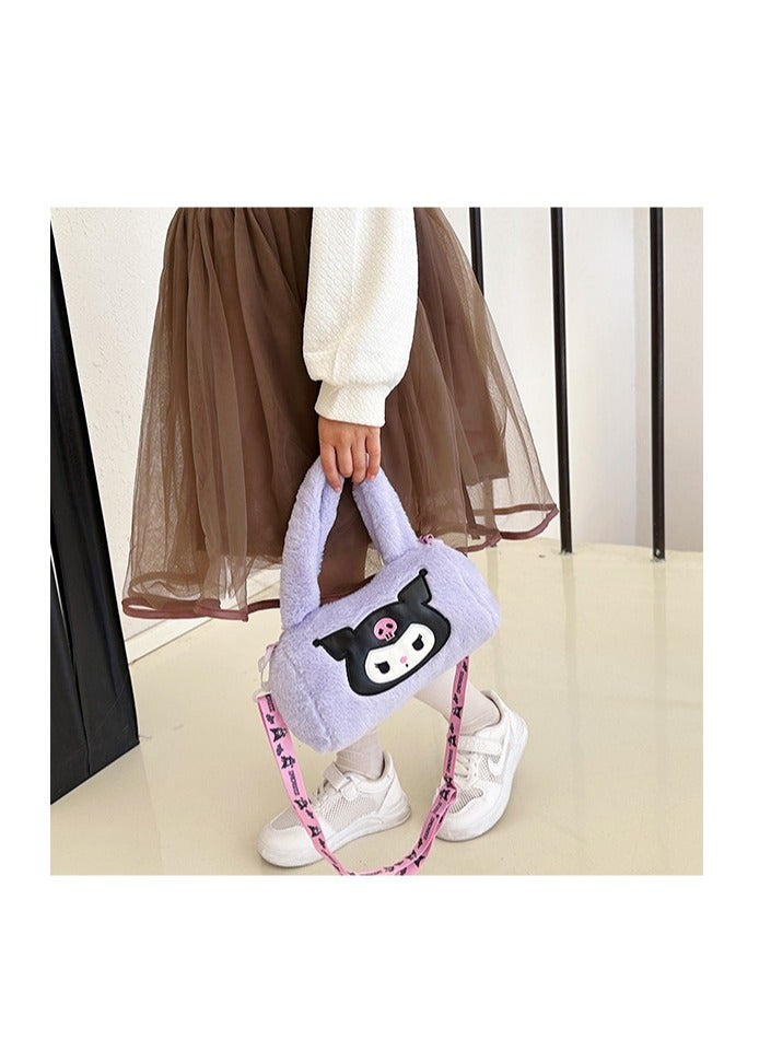 Sanrio Sanrio Cute Cartoon Plush Toy Shoulder Crossbody Bag Rectangular Hand Bag Girls Children Backpack Claw Machine  - Image 3