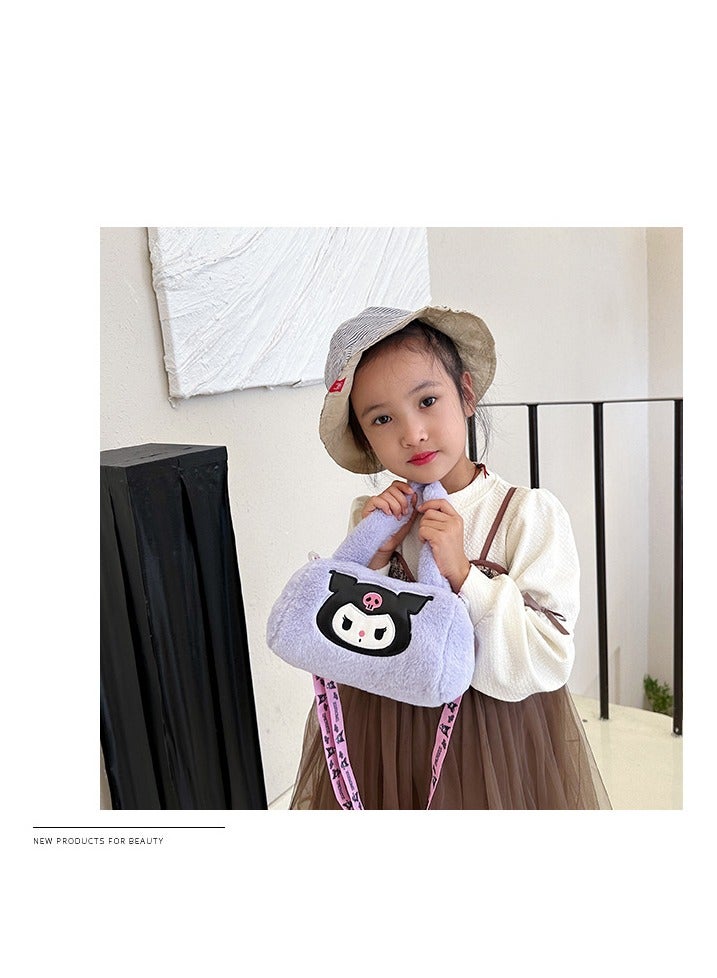 Sanrio Sanrio Cute Cartoon Plush Toy Shoulder Crossbody Bag Rectangular Hand Bag Girls Children Backpack Claw Machine  - Image 4