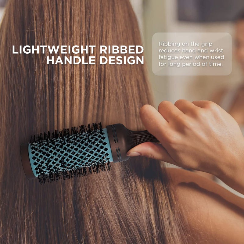 Spornette Ion Fusion Ceramic Round Brush for Blow Drying - Round Hair Brush for Blow Outs, Volume & Curling - Ion Bristles Help to Smooth Hair and Eliminate Frizz & Static (2.5 Inch) - Image 5