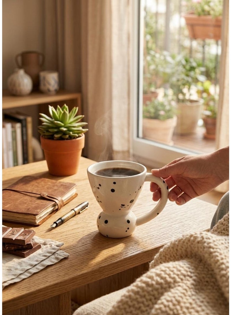 AKDC CERAMIC MUG 350ML BLACK/WHITE - Image 2