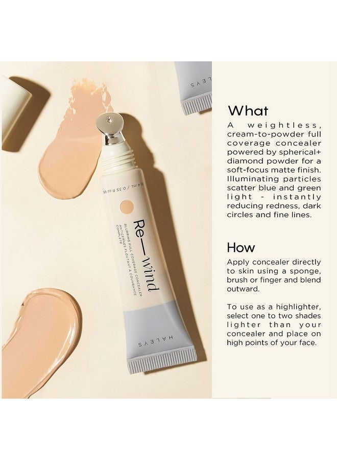 HALEYS Re-wind Blurring Full Coverage Concealer (Tan-Warm), Brighten, Reduce redness, dark circles and fine lines, Non-Caking, Longwear, Nourishes, Lightweight, Soft-Matte Finish, Vegan & Cruelty Free - Image 2