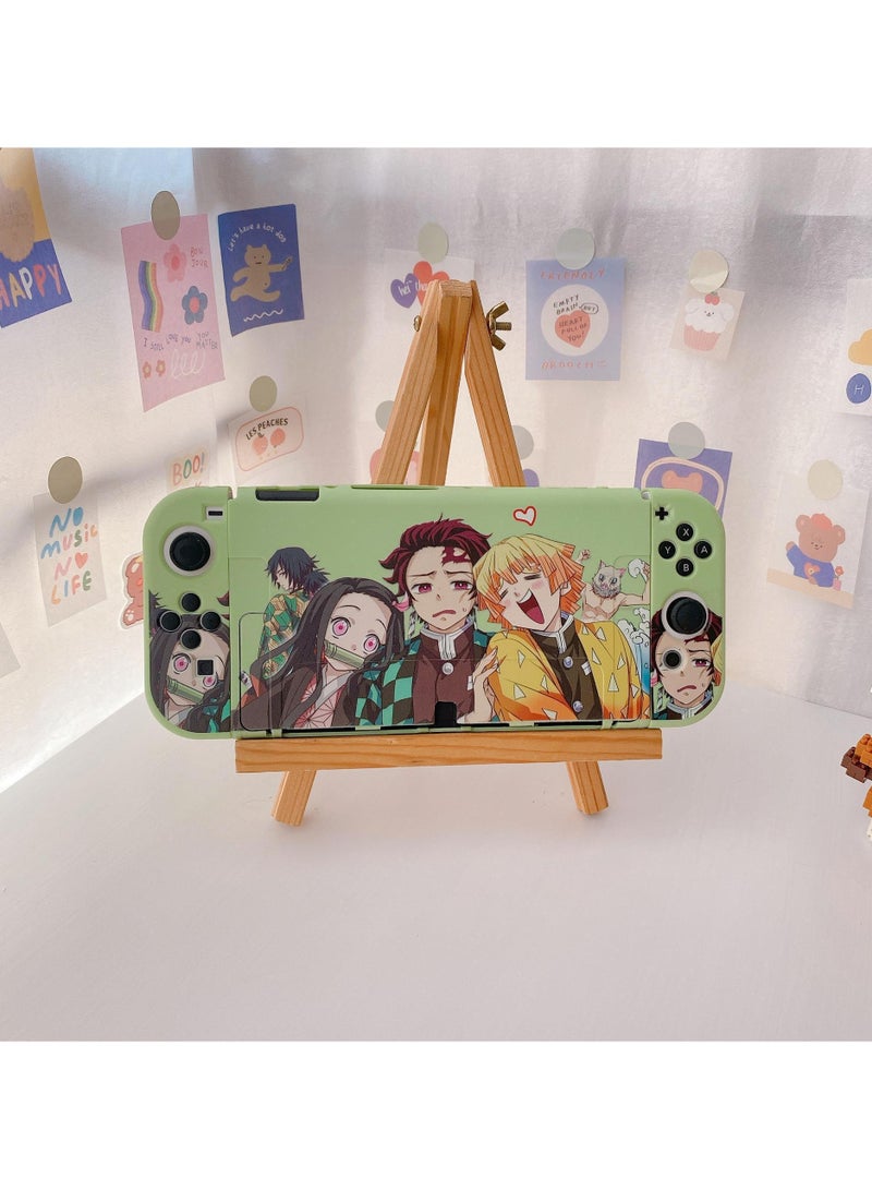 Switch OLED game console protective case with detachable handles TPU anti-drop soft shell with full protection - Image 3