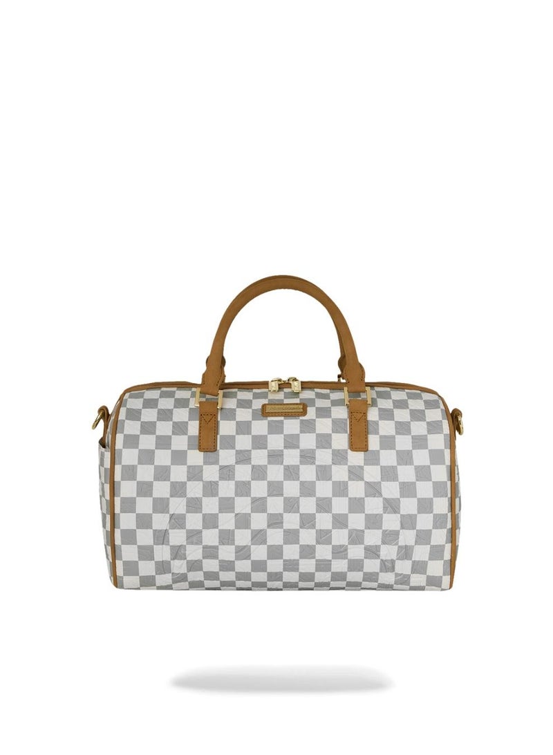 SPRAYGROUND GRAFF EMBOSSED CREAM CHECK MINI DUFFLE - Image 1