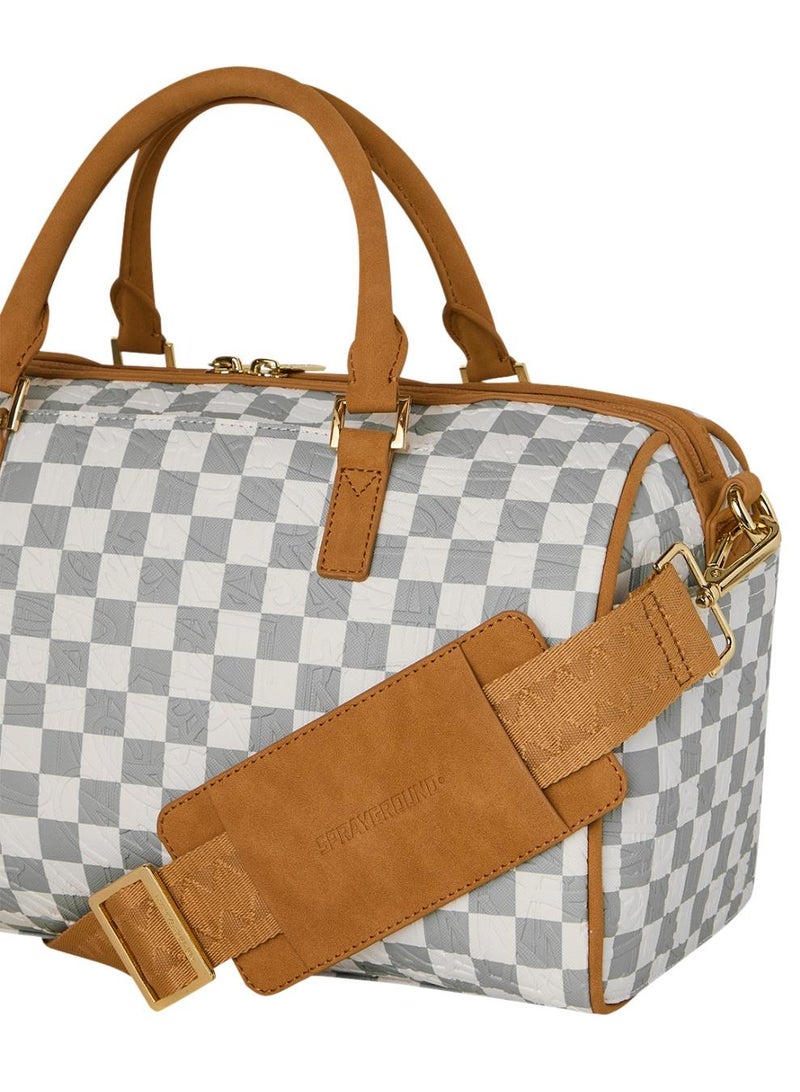 SPRAYGROUND GRAFF EMBOSSED CREAM CHECK MINI DUFFLE - Image 5