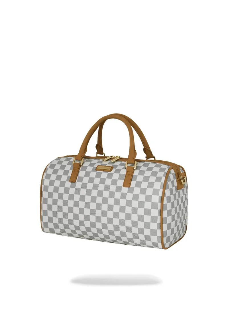 SPRAYGROUND  GRAFF EMBOSSED CREAM CHECK MINI DUFFLE  | Best Price UAE