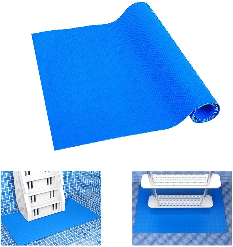 DECOHS DECOHS 16 x 36 Pool Ladder MatLarge Swimming Pool Step Mat with NonSlip TextureProtective Ladder Pad for Above Ground Pools Liner and Stairs Stripe 