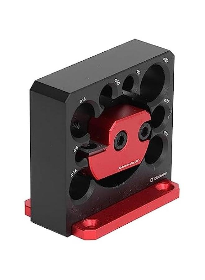 Generic Dowel Maker Jig, Steel Dowel Plate, Adjustable 8 Hole, Electric Drill Milling Solid Wood Round Rod, Dowel Maker Jig Tool, Woodworking Auxiliary Tool  - Image 1