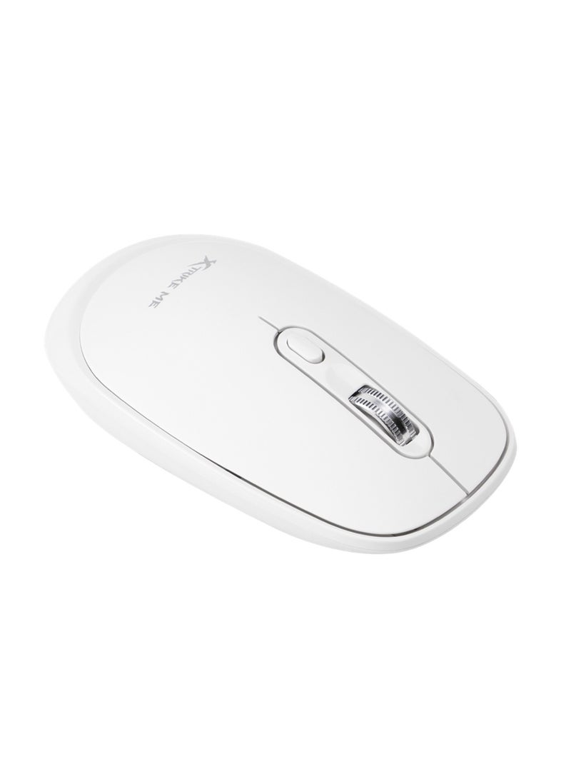XTRIKE ME ماوس لاسلكي مزدوج الوضع GW-119 مع بطارية قابلة للشحن جسم أبيض - Image 2