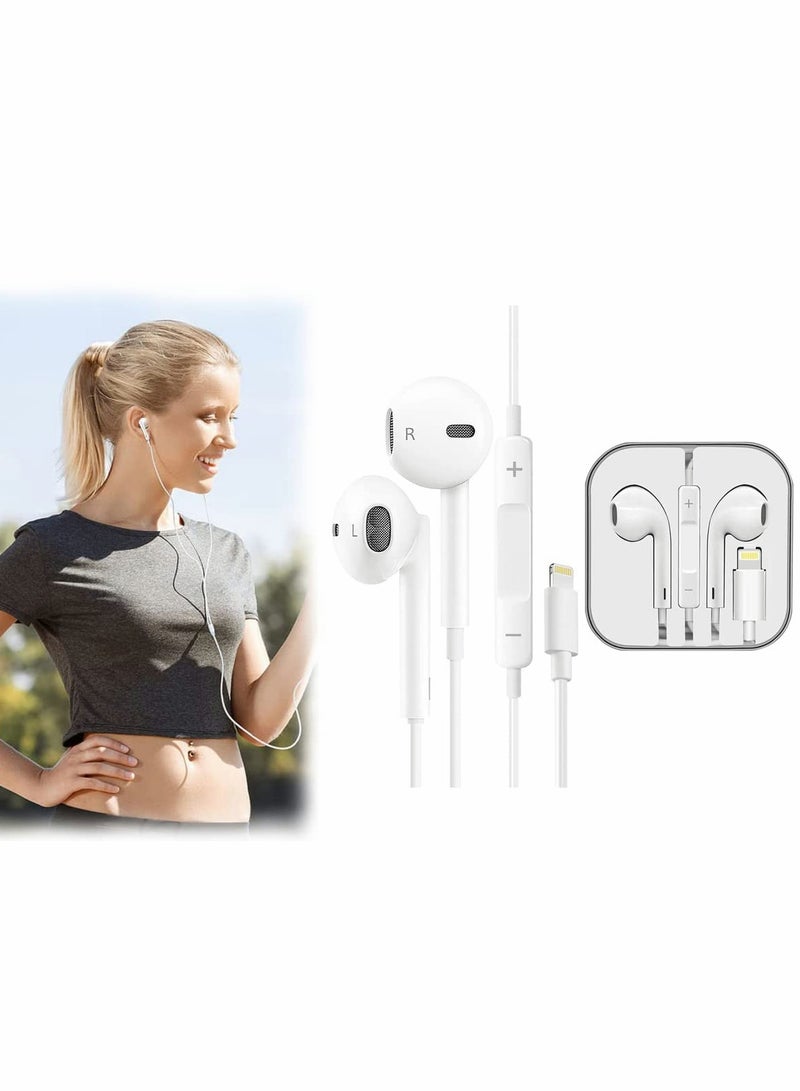 Excefore Headphones with Connector TERRIFI Microphone with Built-in Remote to Control Music, Phone Calls, and Volume. Wired Earbuds for iPhone - Image 1