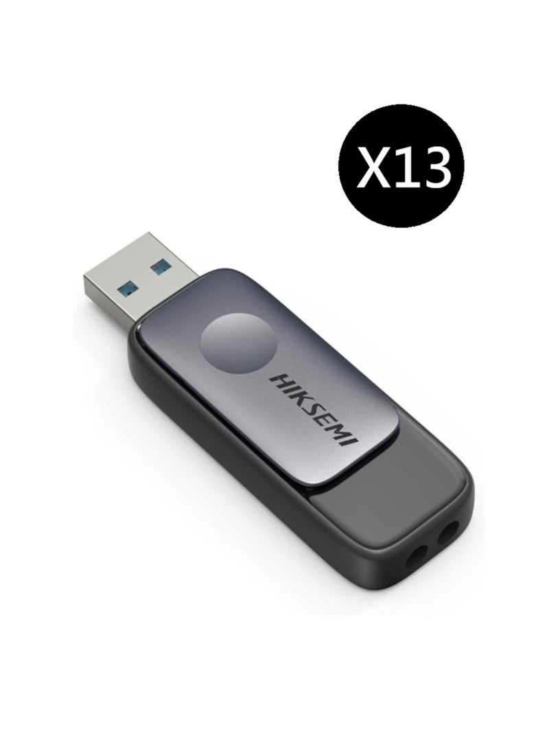HIKSEMI Bundle Of 13 16GB USB 3.2 Flash Drive, Black (HS-USB-M210S 16G U3)