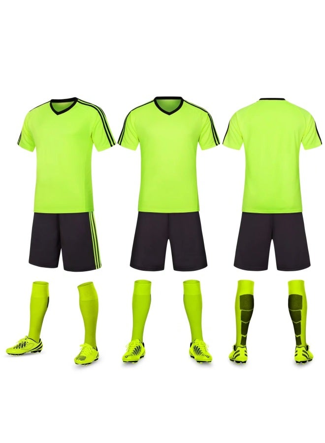 6095 Fluorescent Green Short Sleeve Football Jersey - Image 1