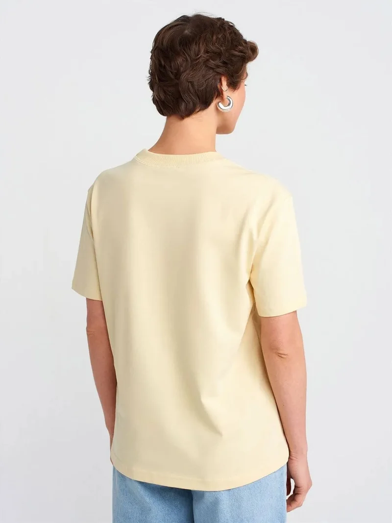 ديلفين Dilvin Women's Cotton Crew Neck T-Shirt