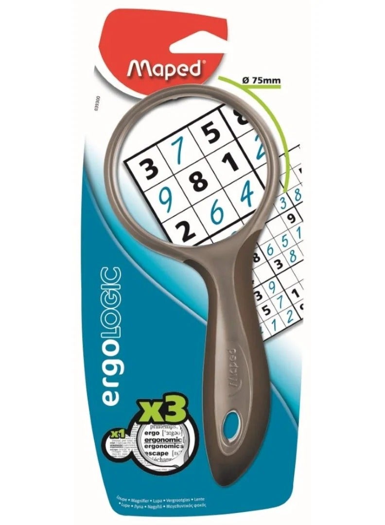 Maped عدسة مكبرة دائرية مقاس 75 مم بمقبض بألوان متنوعة - Image 3