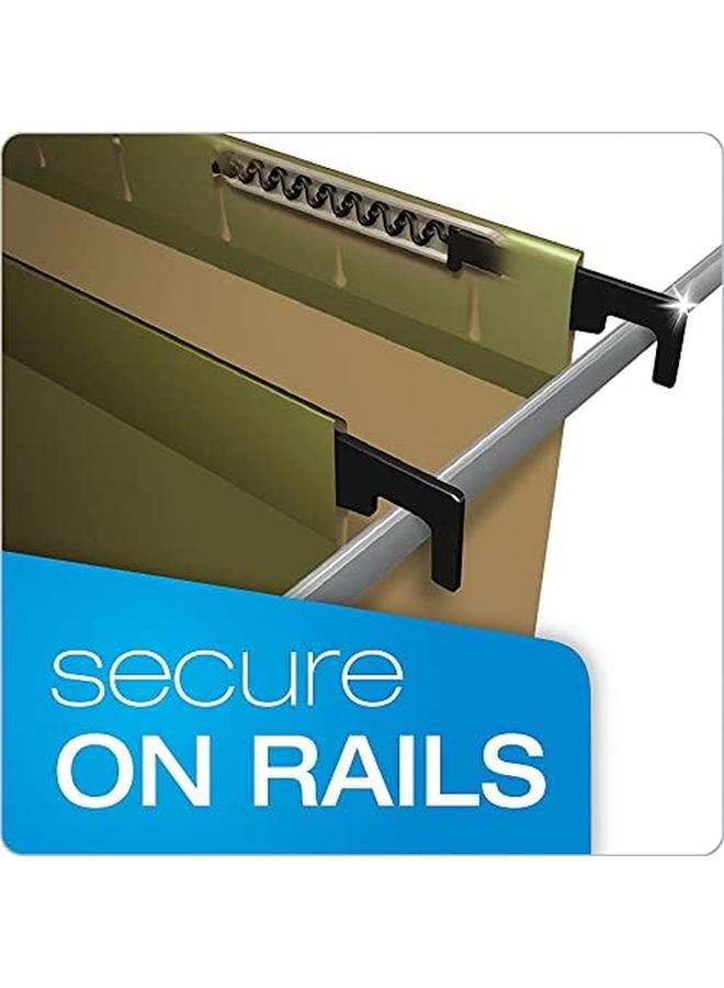 Pendaflex Surehook Reinforced Hanging File Folders Legal Size Standard Green 1 5 Cut 20 Bx 6153 1 5 - Image 2