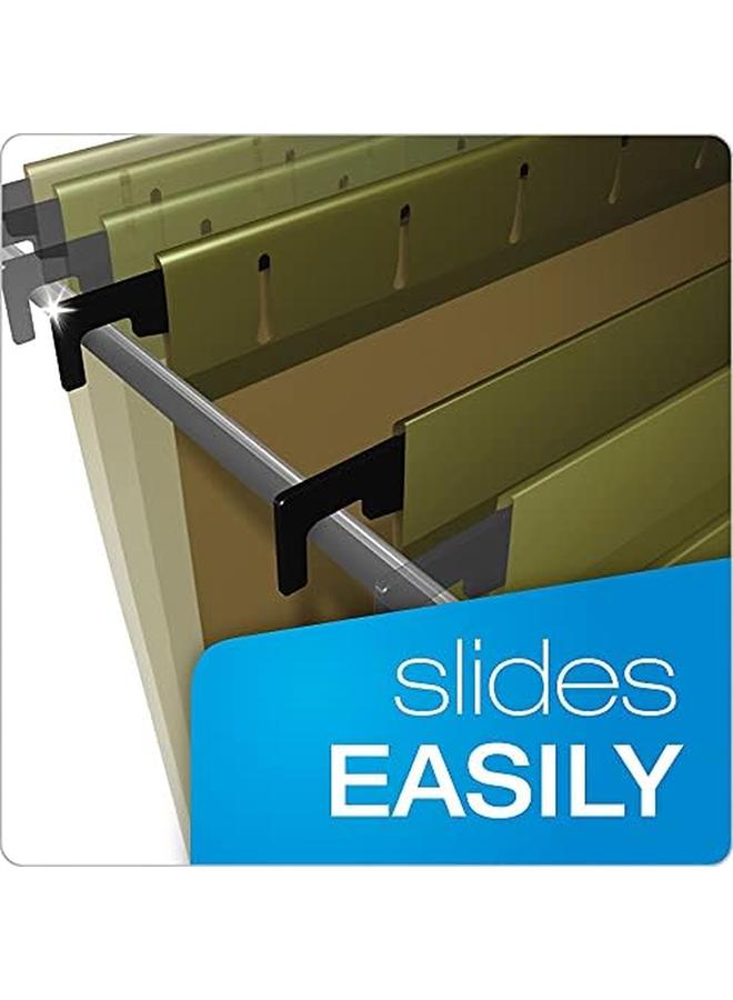 Pendaflex Surehook Reinforced Hanging File Folders Legal Size Standard Green 1 5 Cut 20 Bx 6153 1 5 - Image 3