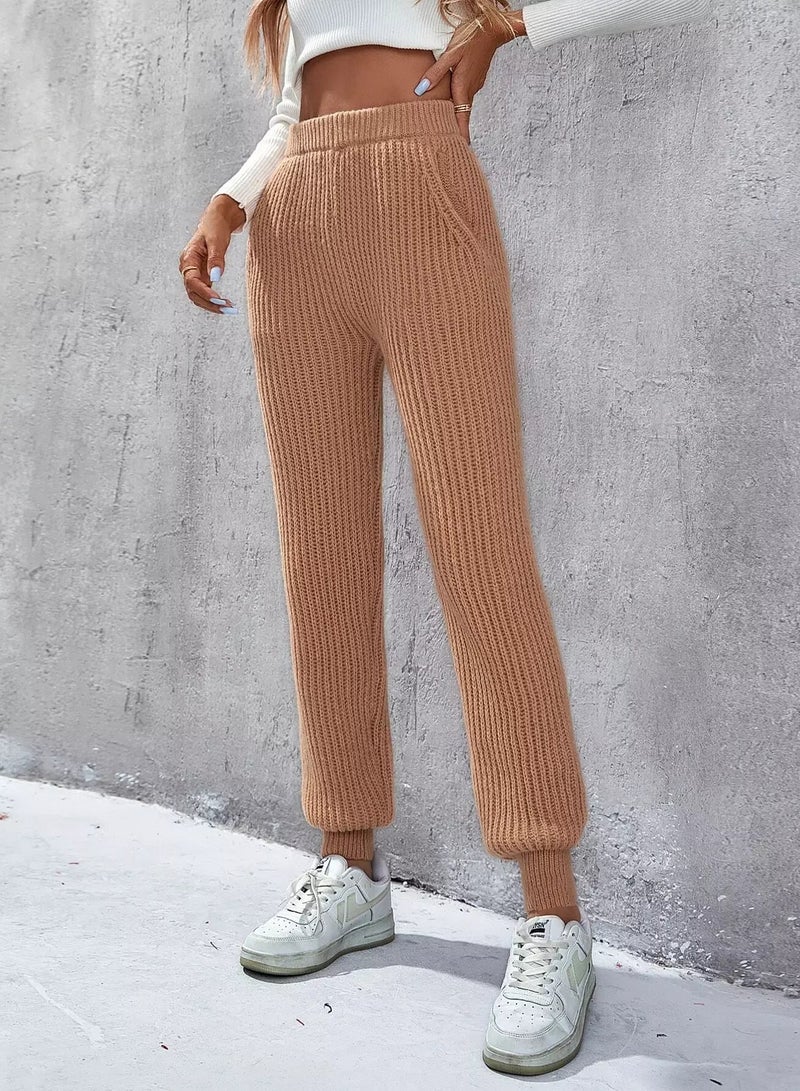 بنطلون محبوك بجيوب مائلة - Image 3