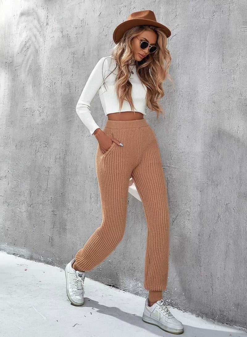 بنطلون محبوك بجيوب مائلة - Image 4