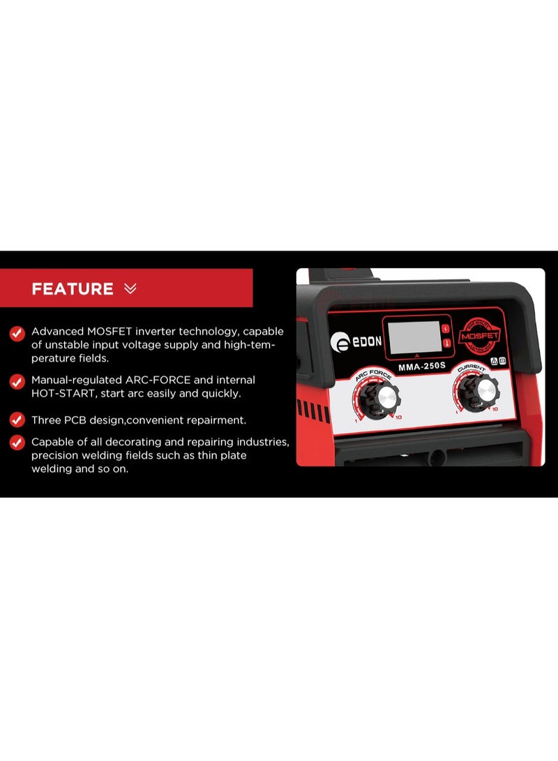 ايدون ماكينة  لحام ايدون Weld. Machine Edon MMA250 Mosfet - Image 2