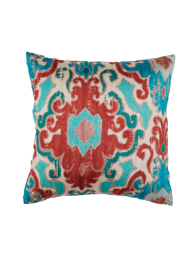 ZEBA World Ikat Cushion Cover Decorative a Sofa Bedroom Couch Polycanvas Printed Ikat Blue 16x16 inch 40x40 cms Pack of 2 - Image 2