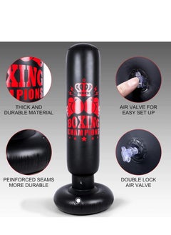 Generic Inflatable Punching Bag for Kids 63"Children Sports Toy Free Standing Bounce Back Tumbler for Sparring Boxing Suitable Karate Kickboxing Gift Boys Girls  - Image 5