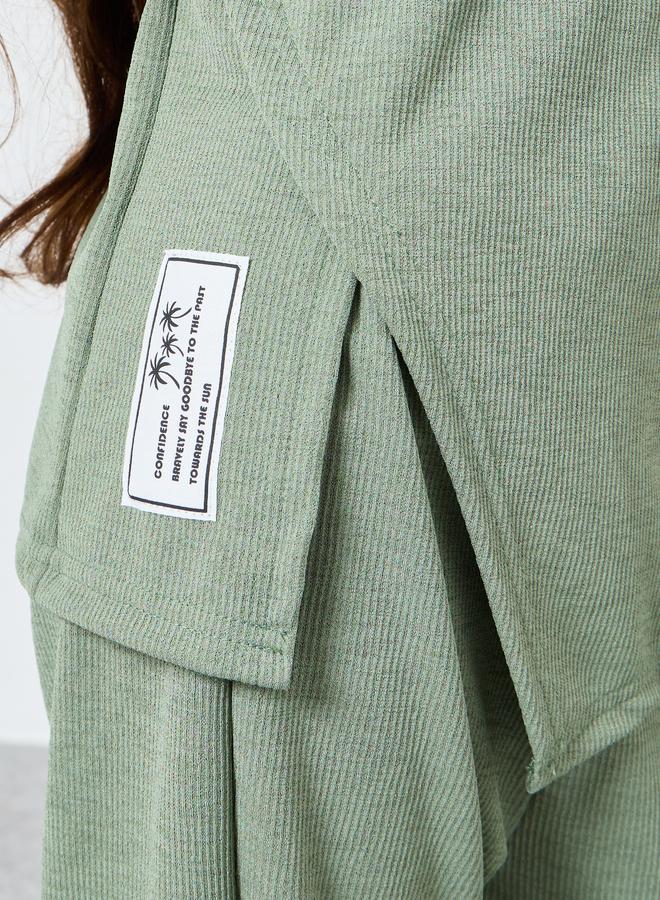 ستايلي طقم من بنطال وبلوزة محبوكة - Image 3