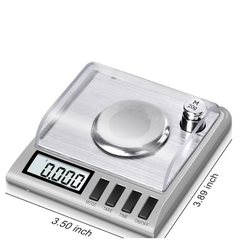 Digital Food Scale, 50g/0.001g Digital Milligram Scale with Calibration Weights, Jewelry and Gem Scale, Mg Scale for Reloading, Includes Scoop, Pan and Tweezers - Image 5