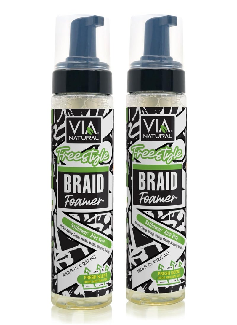 Via Natural VIA Freestyle Braid Foamer - pack of 2 