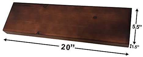 Vm decor Wood 20 Inch Floating Shelves For Wall Set Of 3 Rustic Wall Mounted Ledge Shelf For Bathroom Bedroom Living Room - Image 3
