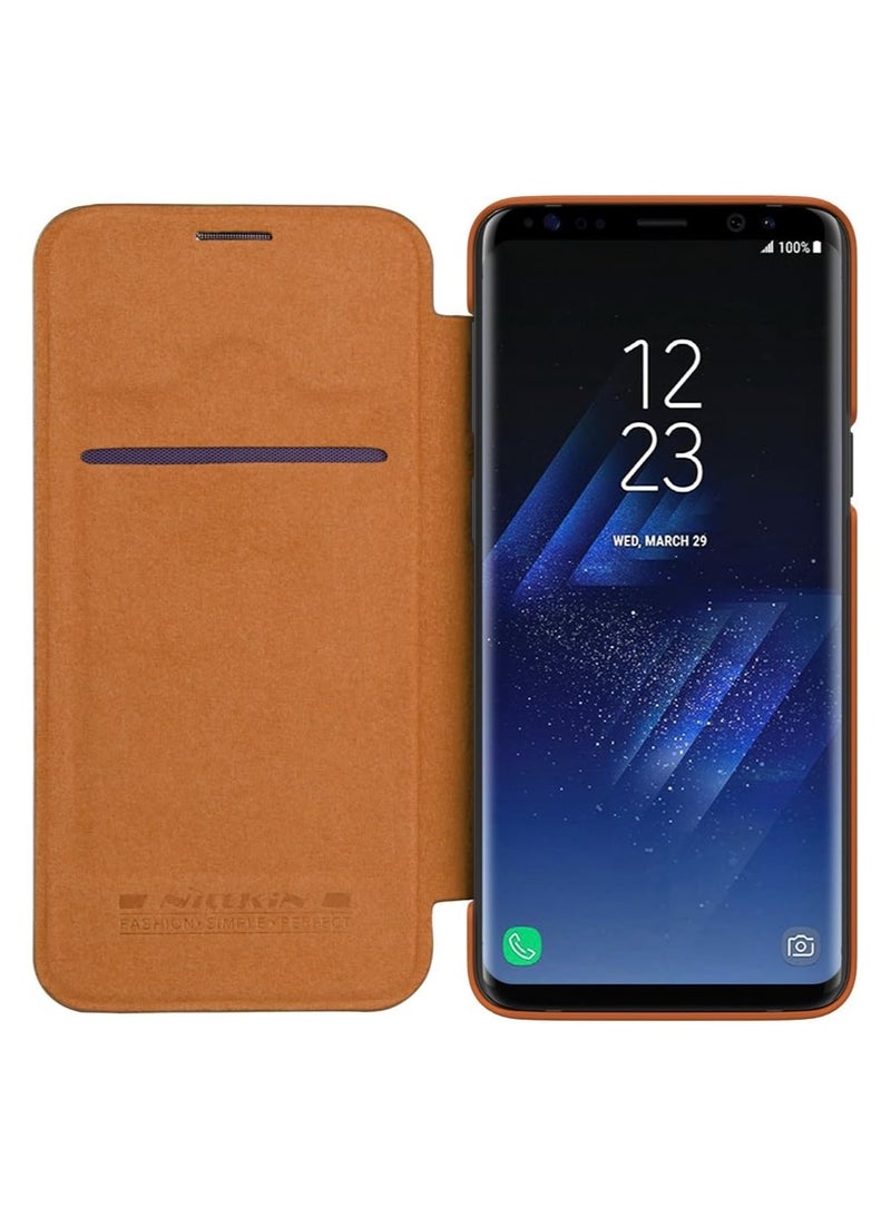 Nillkin Qin Series Leather case for Samsung Galaxy S9 - Brown - Image 3