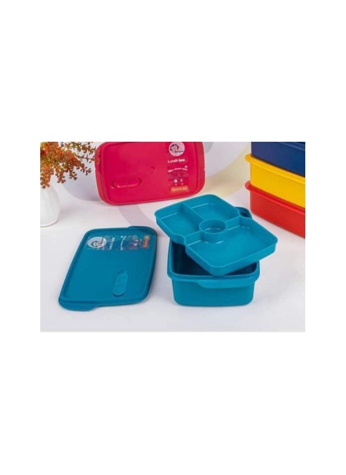 Banana - LUNCH BOX WITH SPLITTER 2 LEVELS (1.5 L) - Turquoise - Image 1