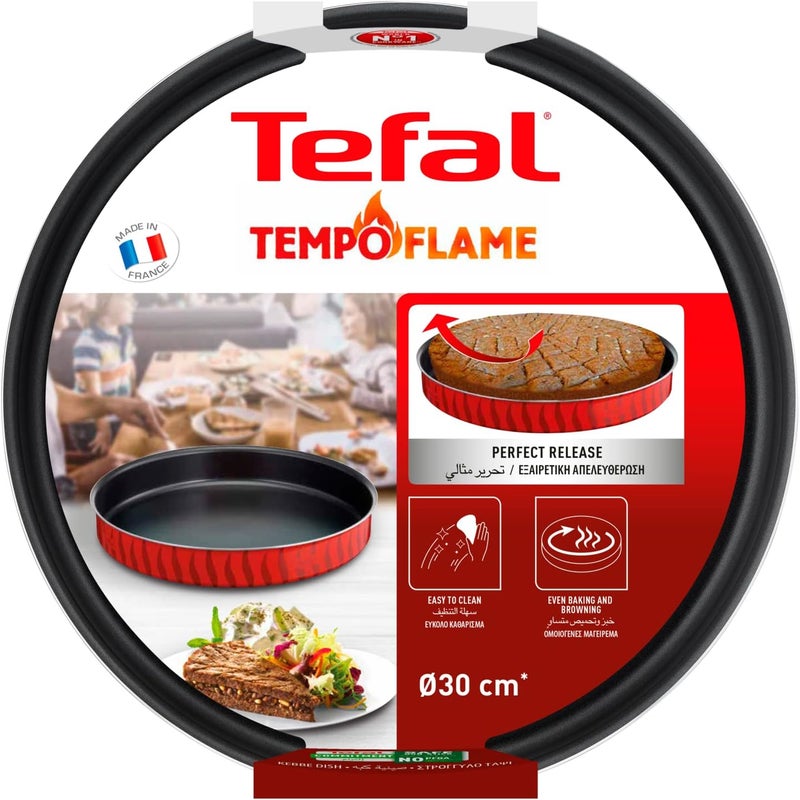 T-fal TEFAL Baking Pan | Les Spécialistes Kebbe 30 cm | Non-Stick Coating | Aluminum | Heat Diffusion | Easy Cleaning | Red | Made in France | 2 Years Warranty | J5719383 - Image 4
