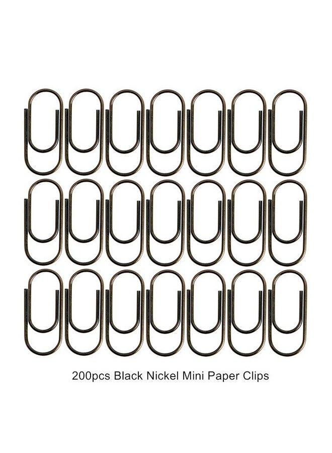 MEI YI TIAN 200 Fat Mini Paper Clip Black Nickel Cute Tiny Paperclips 3 5 Inch Stainless Steel In Silver Tinplate Paper Clips Holder For Office School Home Desk Organizers (Black Nickel Fat Mini Clips) - Image 4